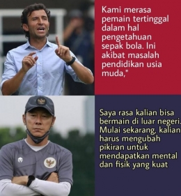 Dua pelatih top dunia yang peduli dengan  sepak bola Indonesia (dokumen IG @football.noise)