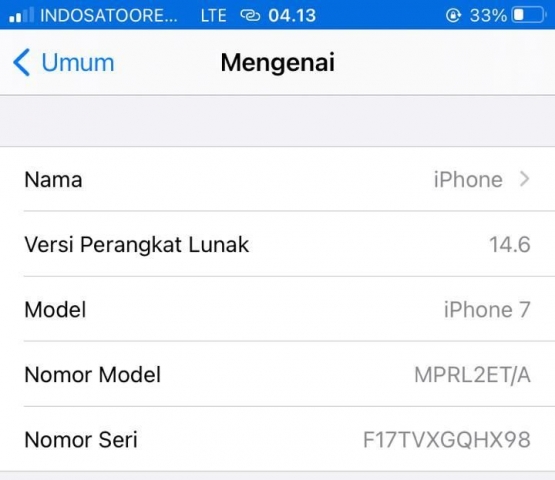 iOS 14.6 Sumber : screen shoot hape pribadi