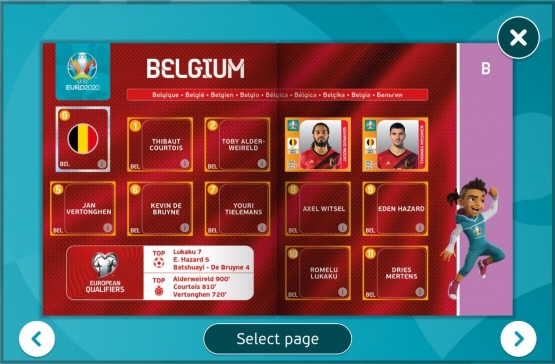 Stiker Panini Virtual Edisi Euro 2020/tangkap layar pribadi dari laman eufa,com