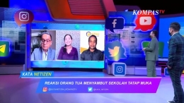 Tangkapan layar tayangan Kata Netizen, Kompas TV: Kembali ke Sekolah, Sudah Siapkah?