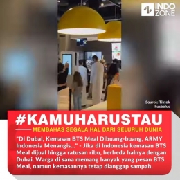 ARMY Dubai menganggap kemasan bekas BTS Meal sampah | foto: Instagram/indozone.id