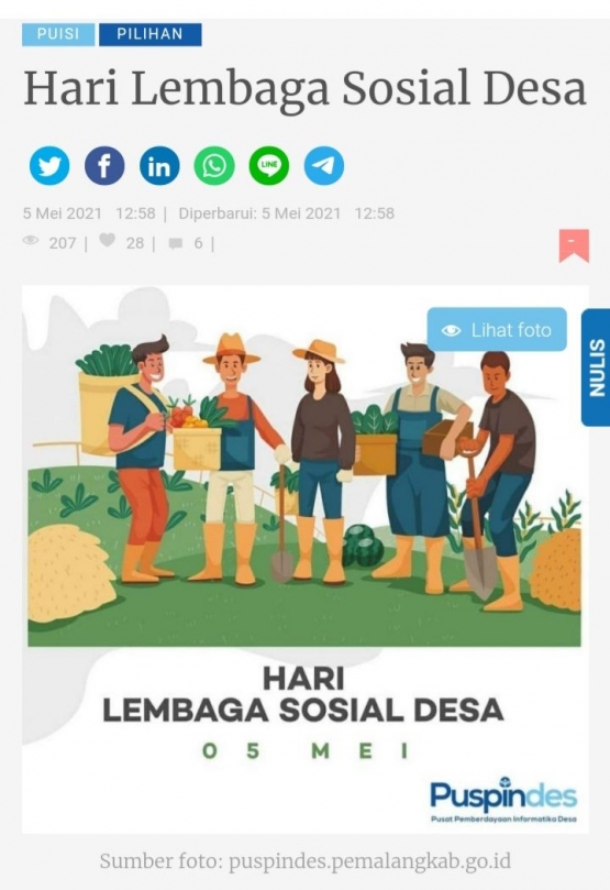 Dokpri: tangkap layar puisi karya penulis