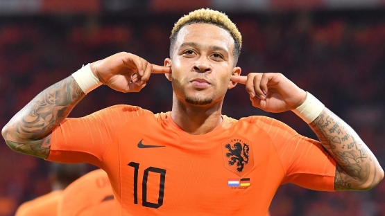 Memphis Depay menjadi juru gedor utama Belanda di Euro 2020. (Fox Sports Online)