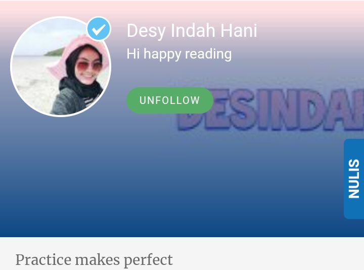 Profil akun Desy Indah Hani. Gambar: tangkapan layar akun Kompasiana