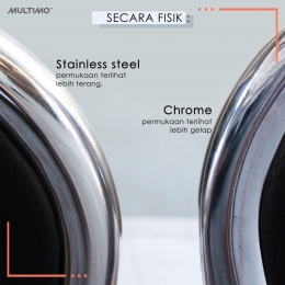 Perbandingan warna stainless dan chrome. sumber: dokumentasi pribadi.