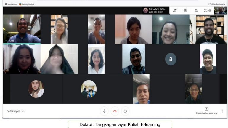 Dokrpi : Tangkapan layar Kuliah E-learning