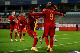 Timnas Belgia usai mendulang hasil positif dalam pertandingan pertamanya. Sumber : Detik