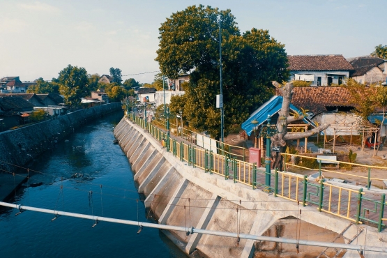 Perkampungan di dekat bantaran sungai yang cukup cantik yang masuk wilayah Kota Jogja. - Dokumentasi Pribadi