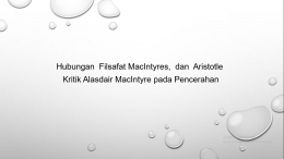 Hubungan Filsafat Alasdair MacIntyres, dan Aristotle || Dok. pribadi