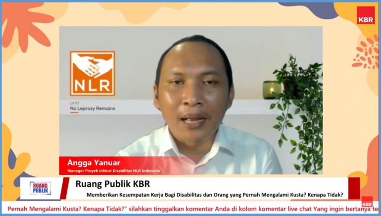 Angga Yuniar Memaparkan Kegiatan NLR (dok. KBR Indonesia)