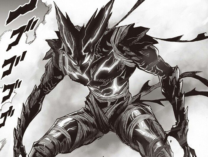 Wujud baru Garou dalam manga One Punch Man chapter 147. Via onepunchman.fandom.com
