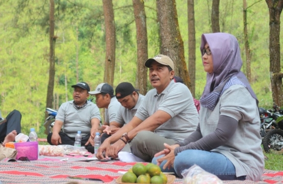 Rakor Out Door di Hutan Pinus Loji | Foto: Siti Nazarotin