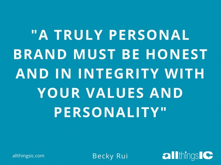 Foto: Quote tentang integritas dalam personal branding. (Sumber: All Things IC)