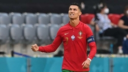Selebrasi Cristiano Ronaldo usai cetak gol (goal.com Indonesia)