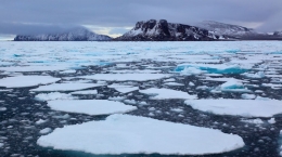 Pencairan es kutub menyebabkan kenaikan muka air laut akibat dari pemanasan global. Credit: McGill University.