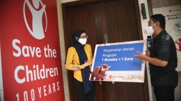 Save The Children Indonesia mengadakan donasi. Sumber: tirto.id