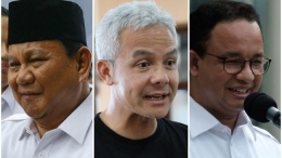 Tiga kandidat capres 2024 (Prabowo, Ganjar dan Anies)/foto: doc.detikcom