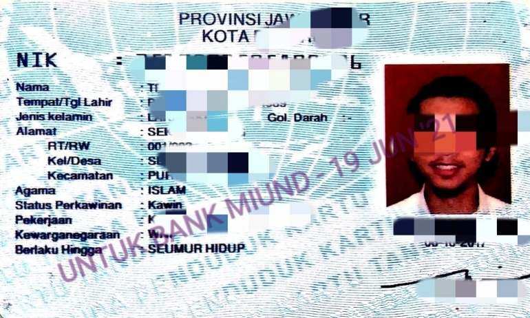 Pastikan setiap mengirim foto/scan KTP telah ditambahkan watermark kegunaan dan tanggal pengiriman.