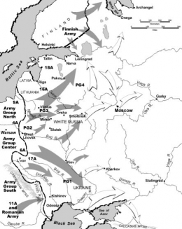 Peta Serangan Operasi Barbarossa, Source : Wikipedia