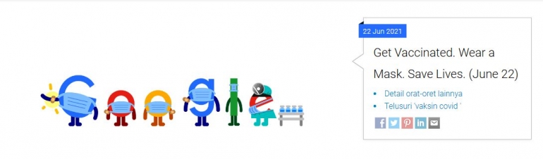 Tampilan pesan Google Doodle, 22 Juni 2021. Sumber: Screenshot/google.com/doodles