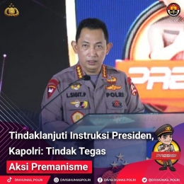 Tindak Tegas Premanisme, sumber: Instagram divisihumaspolri