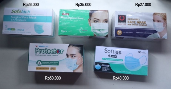 Masker medis makin terjangkau | Dokumentasi pribadi.