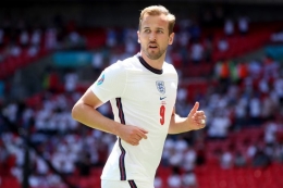 Harry Kane, penyerang timnas Inggris tampil melempem di tiga pertandingan Euro 2020 (sumber : kompas.com)