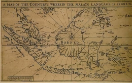 Peta Kuno Kepulauan Nusantara (Sumber: Britis Library, Thomas Bowrey 1701; Dlm: Golden Letters, Writing Tradition of Indonesia)