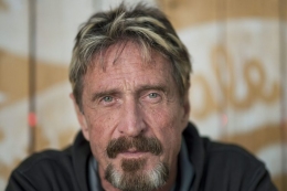 John McAfee, salah satu pendiri perusahaan teknologi McAfee, tutup usia di dalam penjara Spanyol (Graham Hughes via kompas.com)