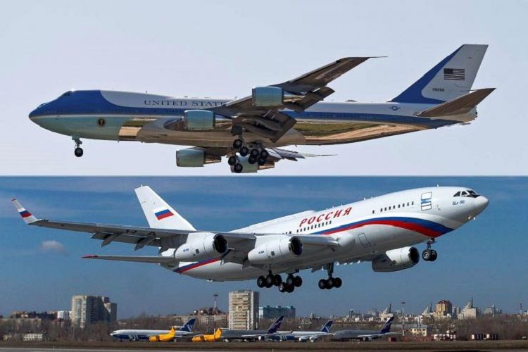 Air Force One & Putin Force One. Sumber: Aerotime news / www.aerotime.aero