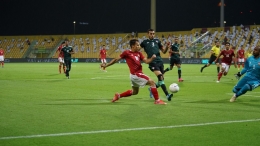 Egy Maulana Vikri beraksi ketika melawan Uni Emirat Arab di Kualifikasi Piala Dunia 2022 (Foto PSSI.org)