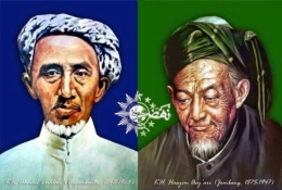 K.h. Ahmad Dahlan, dan K.H. Hasyim Asy'ari, Dua Tokoh Pendiri NU dan Muhammadiyah (foto: www.aktual.com)