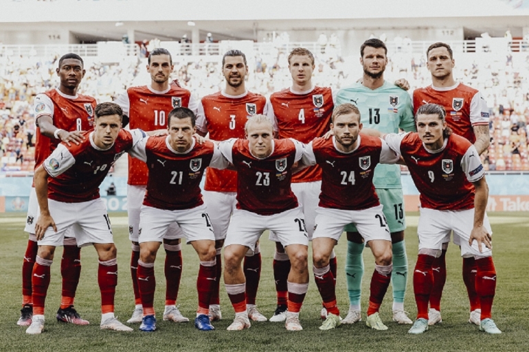 Skuad Timnas Australia di ajang Euro 2020. Foto: Laman media sosial resmi Asosiasi Sepak Bola Austria/@oefb1904