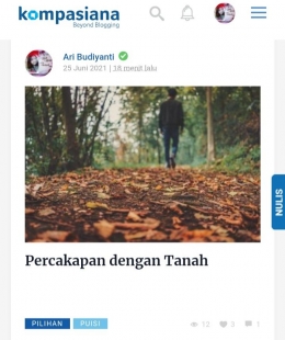 Percakapan dengan Tanah (dokpri)