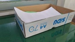 Kotak bekas kertas dapat kita gunakan untuk boks transit | Dok. pri