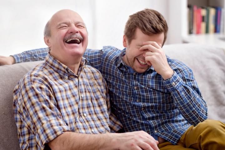 Ilustrasi jokes bapak-bapak (dad jokes). | Sumber: A. Koldunova/Shutterstock via almanac.com