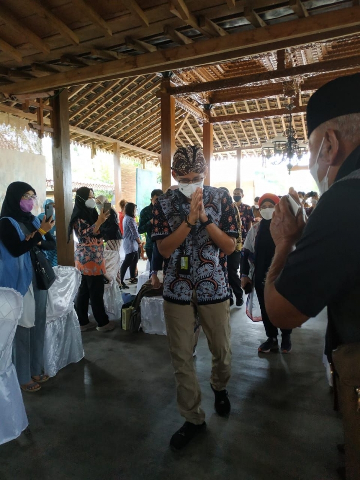 Menparekraf Sandiaga Uno menghadiri konferensi Internasional Sound of Borobudur. Dok: Ang Tek Khun
