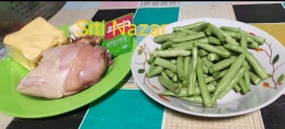 Bahan membuat Buncis Daging Ayam Cincang| Foto: Siti Nazarotin