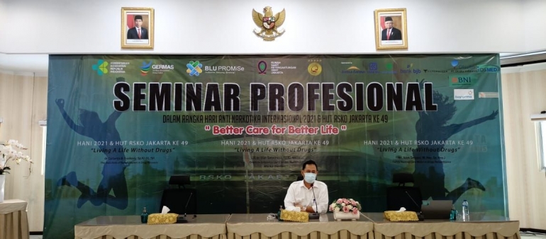 Deskripsi : Plt.Direktur RSKO Jakarta, dr.R.Soeko W Nindito D., MARS I Sumber Foto : dokpri RSKO Jakarta