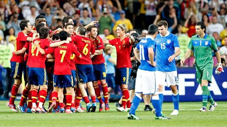Timnas Spanyol pesta gol ke gawang Italia di final Euro 2012/UEFA.com