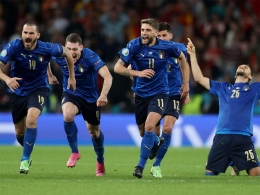 Meski tertekan sepanjang pertandingan, Italia mampu lolos ke final Euro 2020. Italia lolos ke final usai mengalahkan Spanyol 4-2 (1-1) lewat adu penalti di semifinal yang digelar di Stadion Wembley, Rabu (7/7) dini hari/Foto: Times of India.