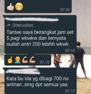 Idokpri/ percakapan kabar yang antre vaksinasi