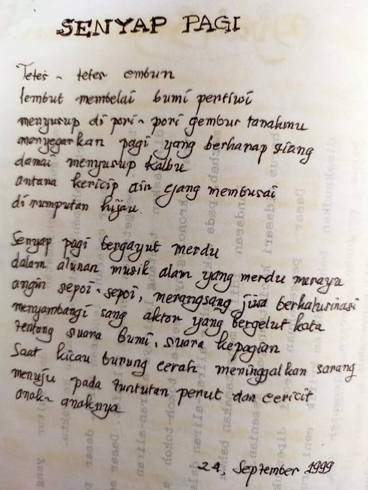 menulis salah satu melepas rasa cemas (dokpri)