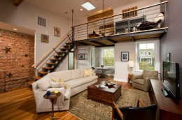 Ilustrasi apartemen berbentuk loft yang nyaman untuk dibuat tempat tinggal dan bekerja, menungjang produktivitas | Foto : Hipwee.com