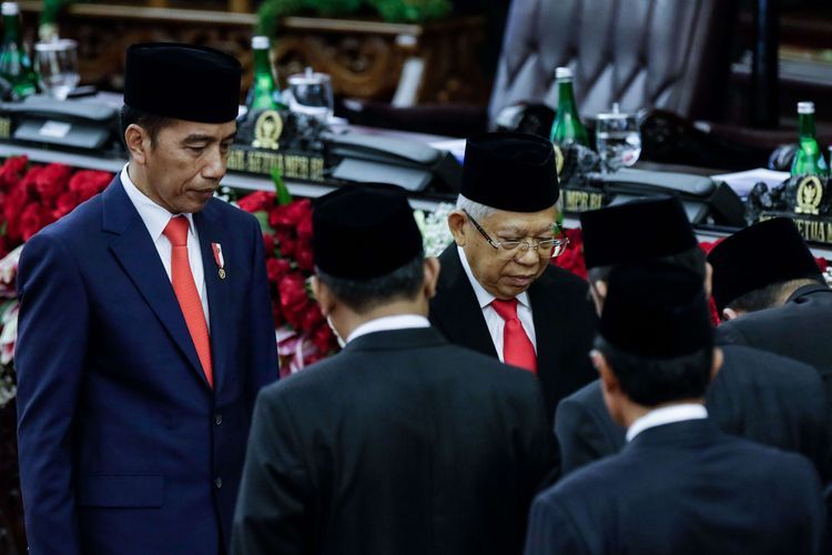 Presiden Jokowi dan Wapres Ma'ruf Amin. Foto: kompas.com