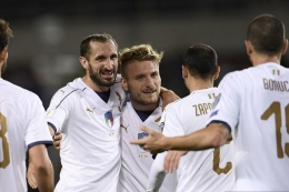 Italia akan berhadapan dengan Inggris di final Euro 2020. Sumber foto: AFP/Marco Bertorello via Kompas.com 