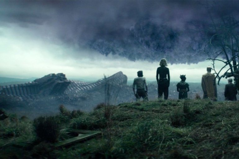 Pesawat Ronan villain di Guardian of The Galaxy muncul di sini. Sumber : Collider
