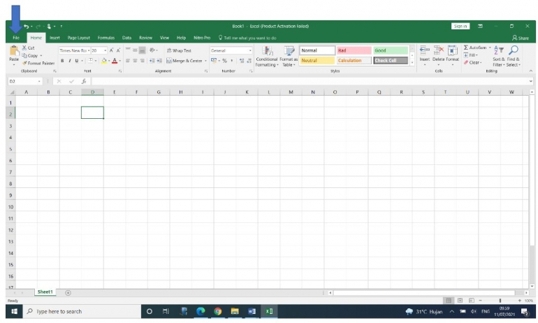 Microsoft Excel. Sumber: Dokpri