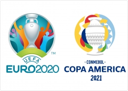 Kolase logo Euro 2020 & Copa America 2021. Sumber: www.uefa.com & www.conmebol.com