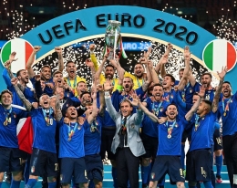 Roberto Mancini dan pasukannya keluar sebagai kampium jawara Euro 2020. @Instagram:Euro2020